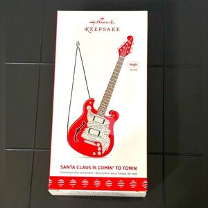 Hallmark Keepsake Guitar Ornament-Santa Claus Is Comin' To Town Guitar-2017